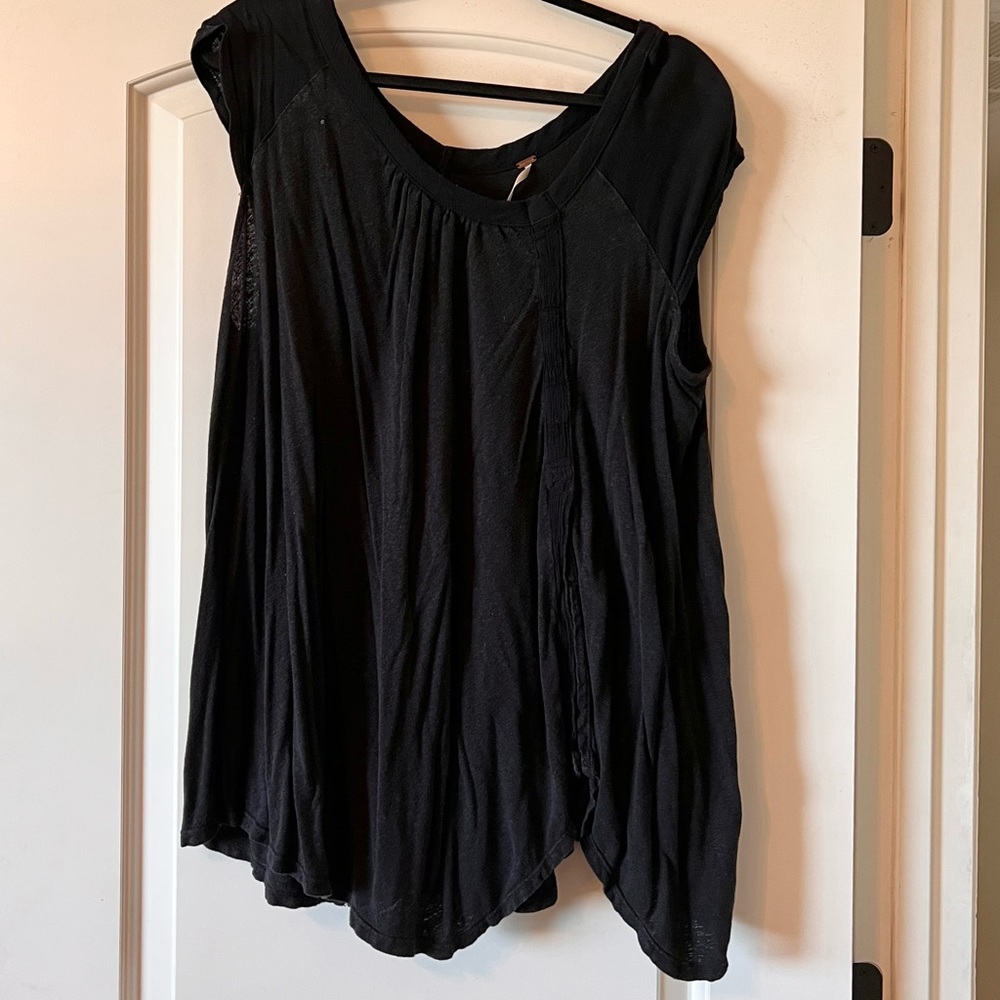 Charcoal Free People smocked tank